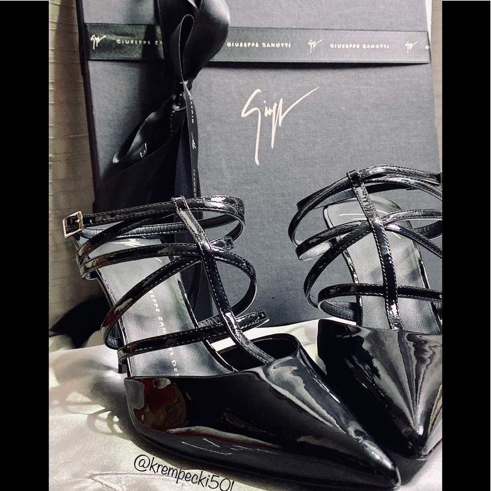 giuseppe zanotti NIB black parent strappy heels - Picture 7 of 11